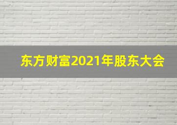 东方财富2021年股东大会