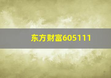 东方财富605111