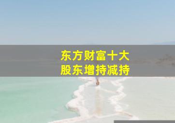 东方财富十大股东增持减持