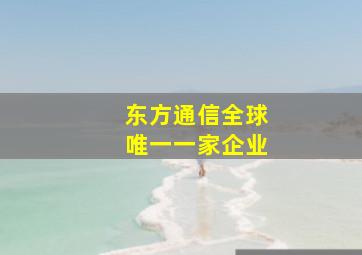 东方通信全球唯一一家企业