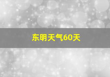 东明天气60天