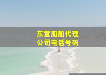 东营船舶代理公司电话号码