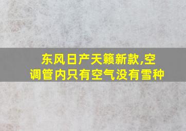 东风日产天籁新款,空调管内只有空气没有雪种