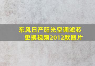 东风日产阳光空调滤芯更换视频2012款图片