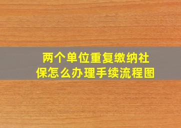 两个单位重复缴纳社保怎么办理手续流程图