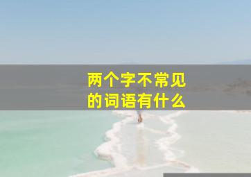 两个字不常见的词语有什么