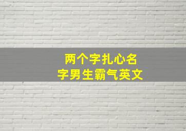 两个字扎心名字男生霸气英文