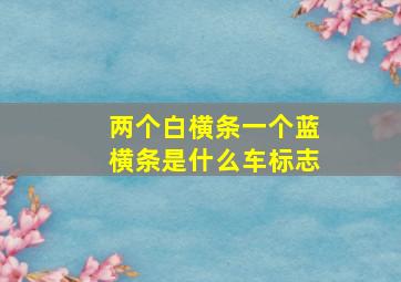 两个白横条一个蓝横条是什么车标志