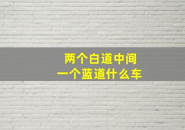 两个白道中间一个蓝道什么车