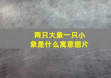 两只大象一只小象是什么寓意图片