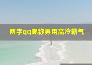 两字qq昵称男用高冷霸气