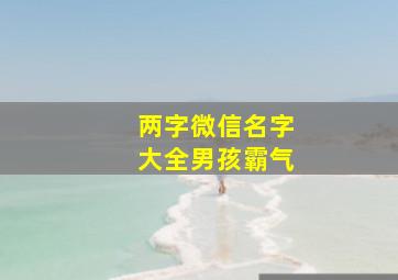 两字微信名字大全男孩霸气