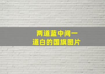 两道蓝中间一道白的国旗图片