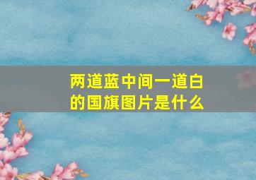 两道蓝中间一道白的国旗图片是什么