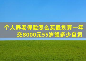 个人养老保险怎么买最划算一年交8000元55岁领多少自贡