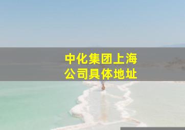 中化集团上海公司具体地址