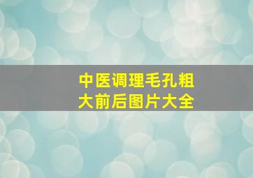 中医调理毛孔粗大前后图片大全