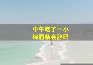 中午吃了一小碗面条会胖吗