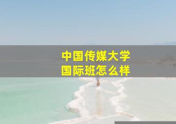 中国传媒大学国际班怎么样