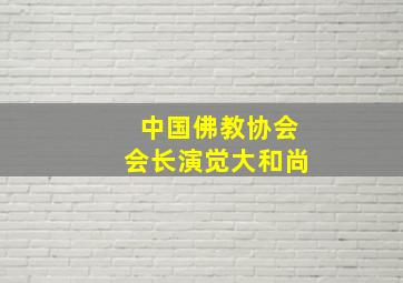 中国佛教协会会长演觉大和尚