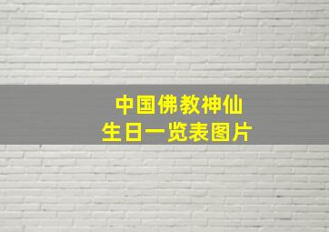 中国佛教神仙生日一览表图片