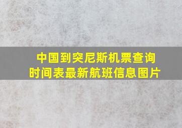 中国到突尼斯机票查询时间表最新航班信息图片