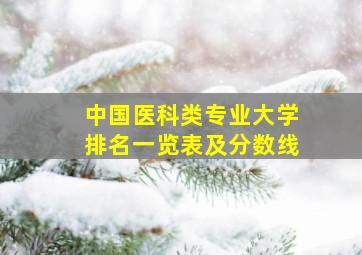 中国医科类专业大学排名一览表及分数线