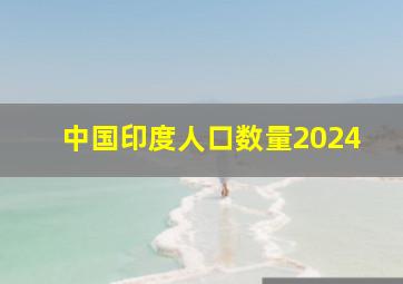 中国印度人口数量2024