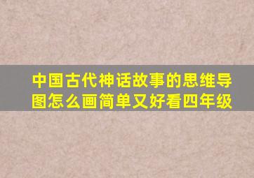 中国古代神话故事的思维导图怎么画简单又好看四年级