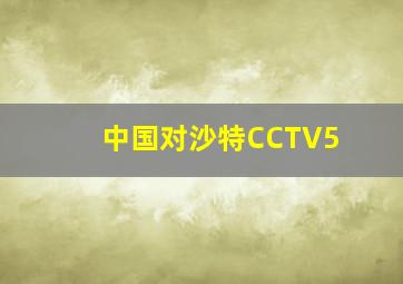 中国对沙特CCTV5