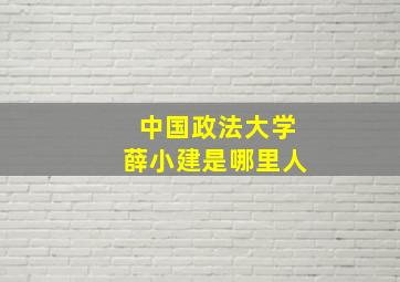 中国政法大学薛小建是哪里人