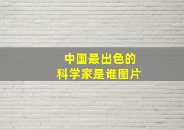 中国最出色的科学家是谁图片