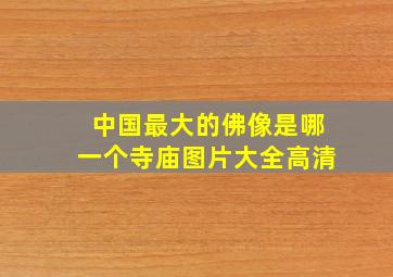 中国最大的佛像是哪一个寺庙图片大全高清