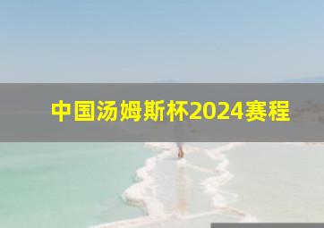 中国汤姆斯杯2024赛程