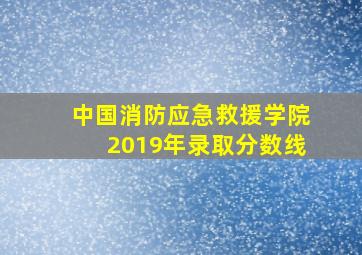 中国消防应急救援学院2019年录取分数线