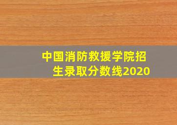 中国消防救援学院招生录取分数线2020