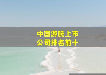 中国游艇上市公司排名前十