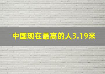 中国现在最高的人3.19米