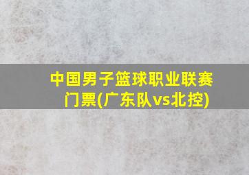 中国男子篮球职业联赛门票(广东队vs北控)