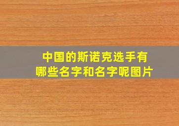 中国的斯诺克选手有哪些名字和名字呢图片