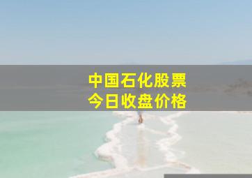 中国石化股票今日收盘价格