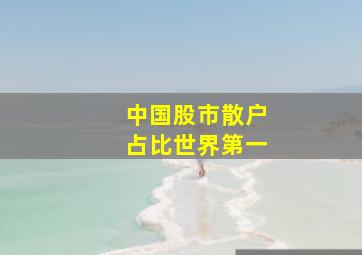 中国股市散户占比世界第一