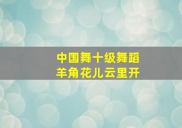 中国舞十级舞蹈羊角花儿云里开