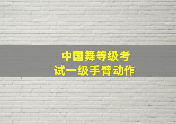 中国舞等级考试一级手臂动作