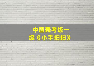 中国舞考级一级《小手拍拍》