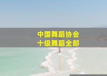 中国舞蹈协会十级舞蹈全部