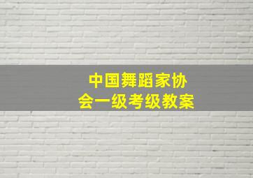 中国舞蹈家协会一级考级教案