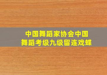 中国舞蹈家协会中国舞蹈考级九级留连戏蝶