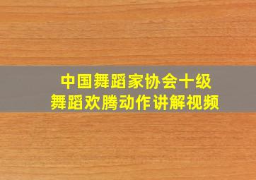 中国舞蹈家协会十级舞蹈欢腾动作讲解视频