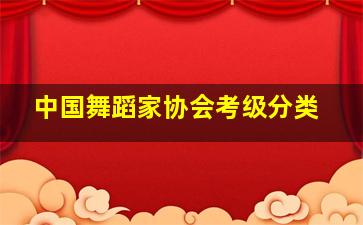 中国舞蹈家协会考级分类